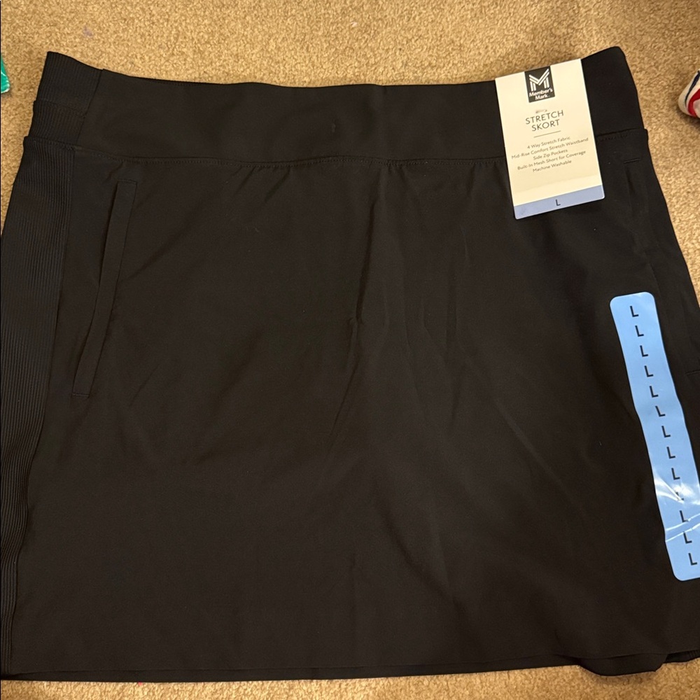 Black Stretch Skort